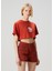 Kiremit Baskılı Crop T-Shirt 3