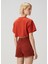 Kiremit Baskılı Crop T-Shirt 4