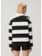 Siyah Beyaz Çizgili Sweatshirt 5