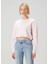 Açık Pembe Crop Sweatshirt 3