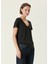 Siyah V Yaka T-Shirt 1