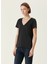 Siyah V Yaka T-Shirt 3