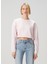 Açık Pembe Crop Sweatshirt 1