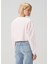 Açık Pembe Crop Sweatshirt 4