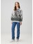 Gri Şal Desenli Sweatshirt 2