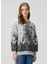 Gri Şal Desenli Sweatshirt 3