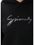 Siyah Logo Baskılı Sweatshirt 5