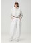 Ladies Wide Leg Beyaz Jean Pantolon 1