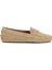 Bej Kadın Süet Loafer 1