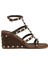 Rockstud Koyu Kahverengi Kadın Deri Espadril 1