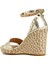 Rockstud Gold Kadın Deri Espadril 4