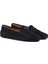 Lacivert Kadın Süet Loafer 2