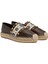 Rockstud Kahverengi Kadın Deri Espadril 2