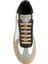 Oversized Retro Beyaz Siyah Kadın Deri Sneaker 4