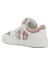 Pembe Beyaz Logo Detaylı Kadın Deri Sneaker 3