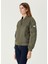 Haki Saten Bomber Ceket 3