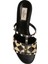Rockstud Siyah Kadın Deri Terlik 4