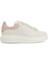 Oversize Beyaz Pembe Kadın Deri Sneaker 1