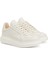 Oversized Kırık Beyaz Kadın Deri Sneaker 2