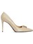 Ekru Deri Stiletto 1