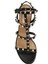 Rockstud Siyah Kadın Deri Sandalet 4