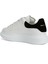 Oversized Siyah Beyaz Kadın Deri Sneaker 3
