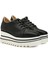 Sneak-Elyse Platform Siyah Kadın Sneaker 2