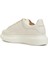 Oversized Kırık Beyaz Kadın Deri Sneaker 3
