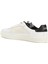 Beyaz Siyah Kadın Deri Sneaker 3