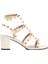 Rockstud Ekru Kadın Deri Sandalet 1