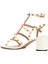 Rockstud Ekru Kadın Deri Sandalet 3