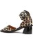 Feminine Buckle Leopar Topuklu Ayakkabı 3