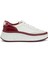 Nama Beyaz Bordo Kadın Deri Sneaker 1