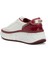Nama Beyaz Bordo Kadın Deri Sneaker 3