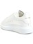 Oversized Beyaz Logolu Kadın Deri Sneaker 3