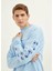 Uru Buzul Mavisi Oversize Bisiklet Yaka Sweatshirt 3