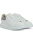 Oversized Beyaz Gri Kadın Deri Sneaker 2