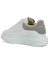 Oversized Beyaz Gri Kadın Deri Sneaker 3