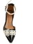 Feminine Buckle Siyah Krem Topuklu Ayakkabı 4