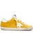 Sarı Eskitme Dokulu Kadın Deri Sneaker 1