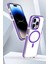 iPhone 14 Pro Max Bella Magsafe Kapak - Derin Mor 8