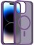 iPhone 14 Pro Max Jota Magsafe Kapak - Derin Mor 4