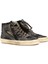 Slide Siyah Kadın Deri Bilek Boy Sneaker 2