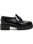 Moc Lug Siyah Kadın Deri Loafer 1