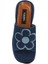 Flower Mavi Kadın Deri Terlik 4