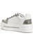 Beyaz Silver Kristal Taşlı Kadın Deri Sneaker 3