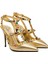 Rockstud Gold Deri Topuklu Ayakkabı 2