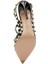 Rockstud Siyah Krem Topuklu Ayakkabı 5