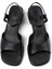 Kora Sandal Siyah Deri Kadın Sandalet K201734-001 4