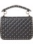 Rockstud Spike Siyah Kadın Deri Omuz Çantası 4